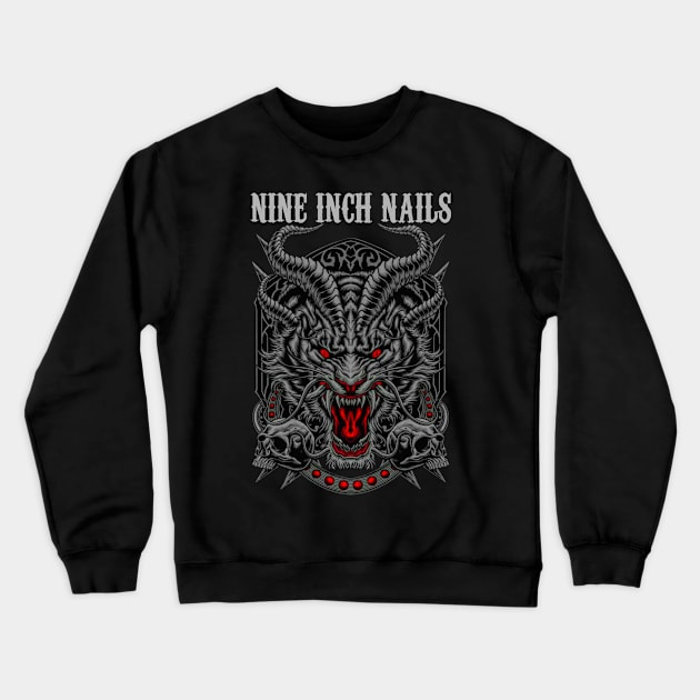 NINE INCH NAILS BAND DESIGN Crewneck Sweatshirt by Rons Frogss